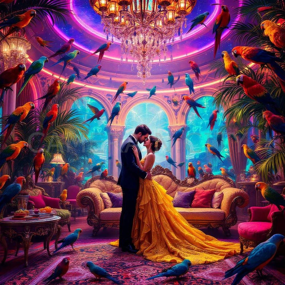 Vibrant Love Within A Secret Aviary